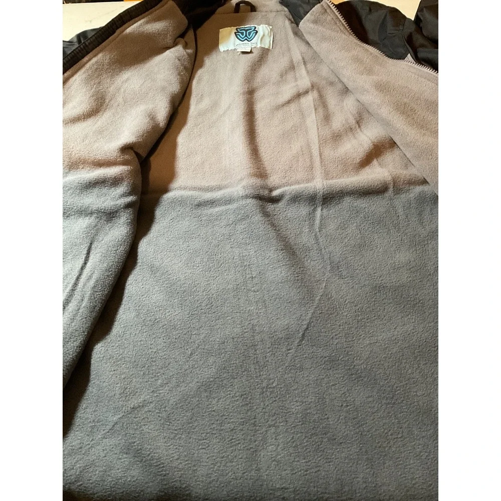 Whales Tail Boys‎ Jacket L Black Grey Fleece Lined Water Wind Resistant NWT